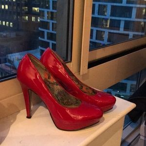 Madden Girl Red Patent Leather Platform Heels